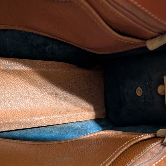 Vintage Dooney Bourke Blue Pebbled All Weather Leather Shoulder Bag Purse - Picture 11 of 12